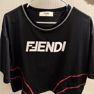FENDI panelled t shirt - women’s size large